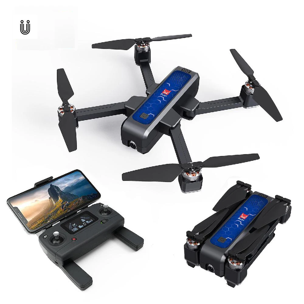 

2020 MJX B4W Bugs 4W 5G GPS Brushless Foldable Drone with 4K FHD WIFI FPV Camera Anti-shake 1.6KM Optical Flow RC Quadcopter, Black