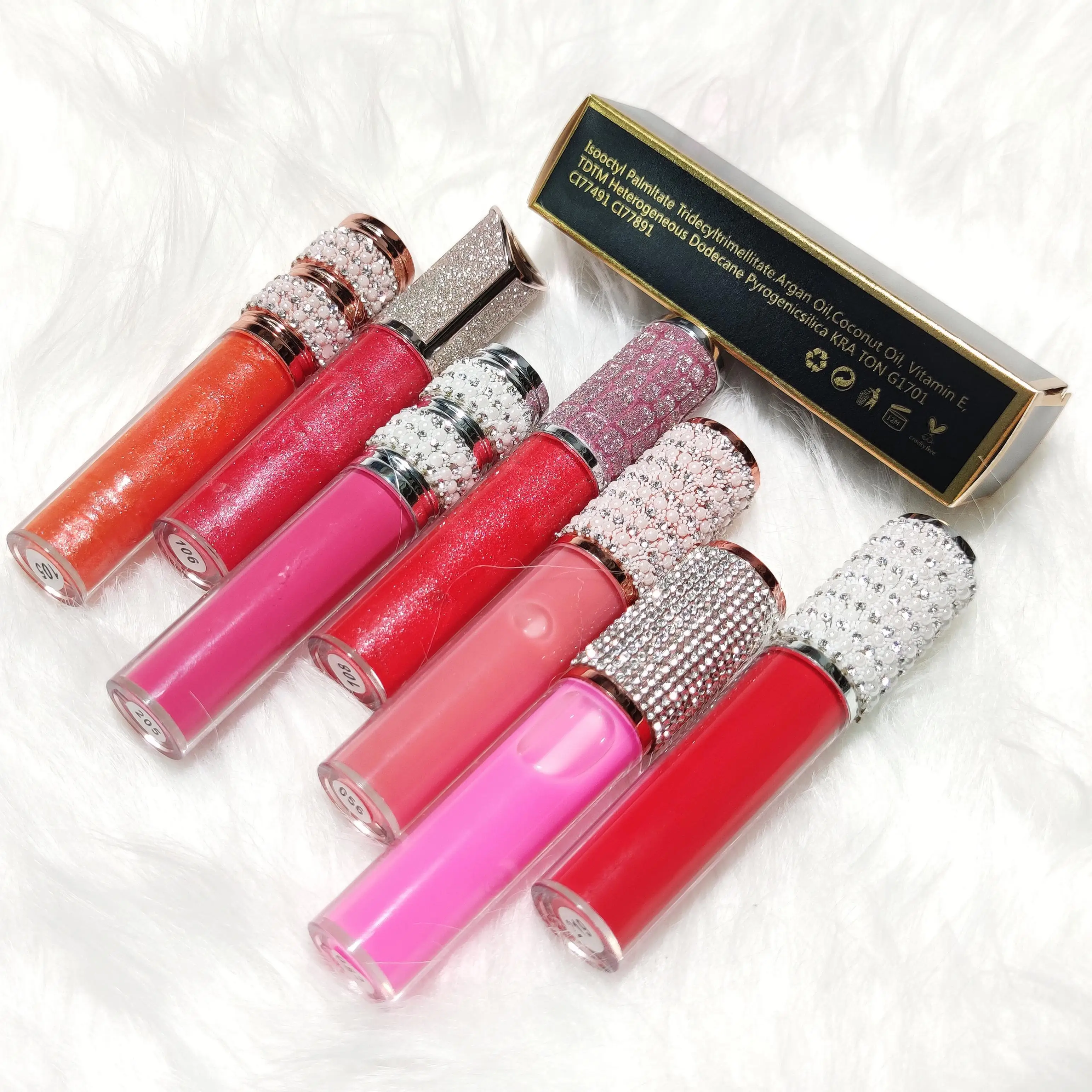 

Customize Luxury Lipgloss Private Label Diamond Top Lip Gloss Wholesale in Bulks