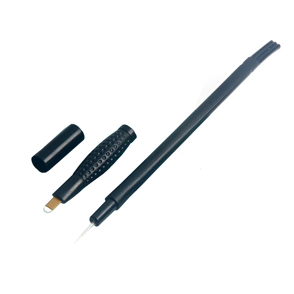 

New design 2 in 1 disposable microblading pen 18U 5RL Permanent makeup Eyebrow Microshading Tattoo Pen