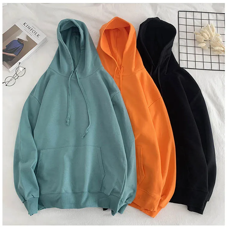 

Accept small order custom high quality 320 gsm wholesale oversized 100% cotton french terry blank men's hoodies, Customized color
