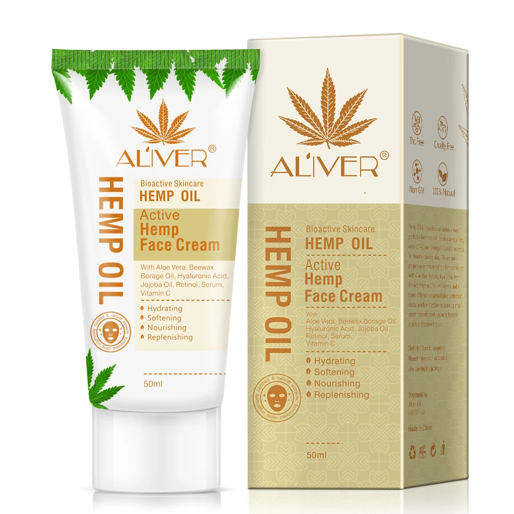 

Aliver Bio-Active SKin Care Hemp Oil Hydrating Softening Nourishing Replenishing Active Hemp Face Cream