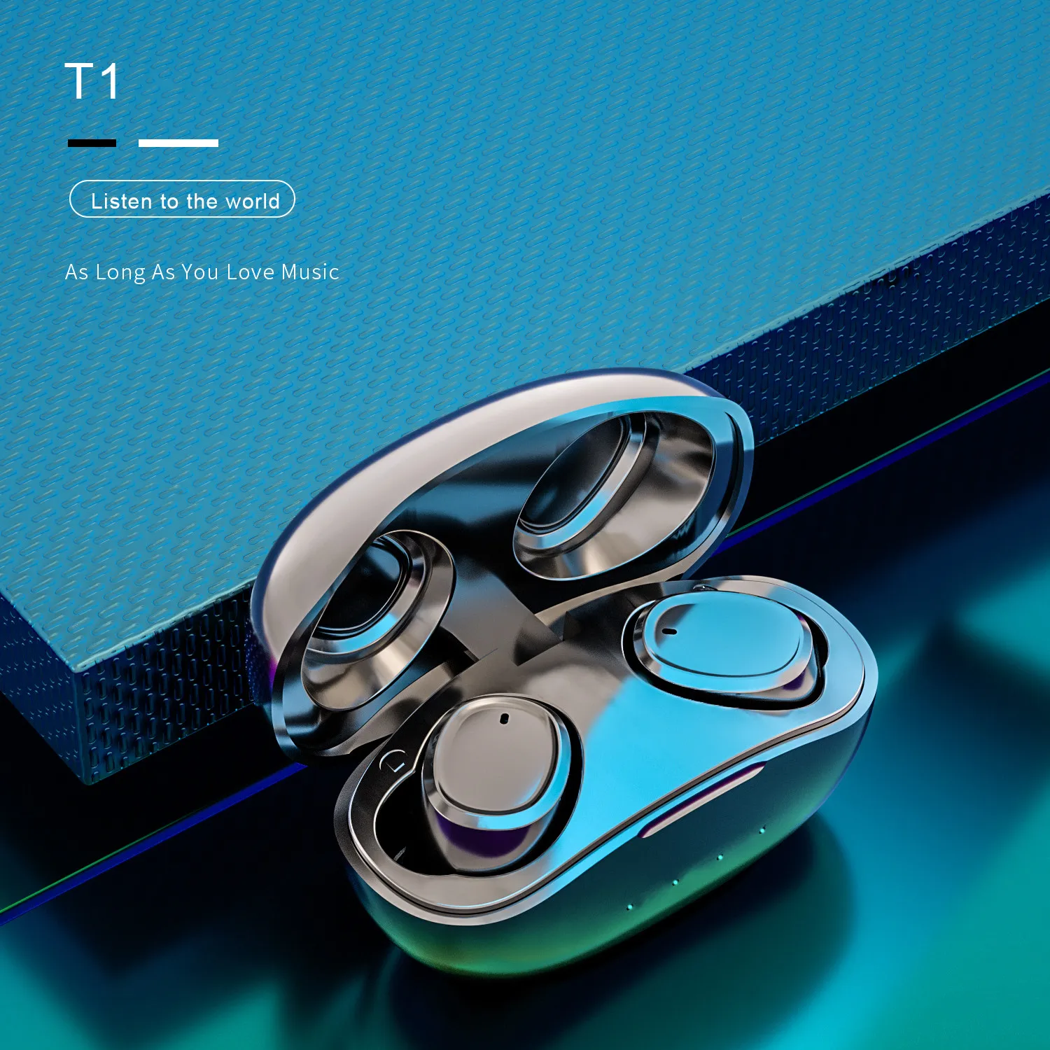 

Hot Selling Product High Quality Wireless Earphone Waterproof Sports Earphone T1 TWS