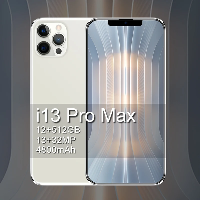 

Dropshipping phone i13 Pro MAX Android Smartphones 12GB+512GB phone13 10-Core 5G LET Cellphones unlocked Dual SIM phone