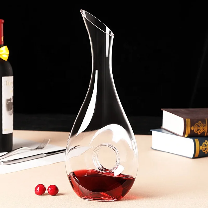 

HUAHANGNA 1400ml/47oz Red Wine Glasses Decanter Carafe Wholesale Unique Snails Design Glass Wine Decanter, Clear