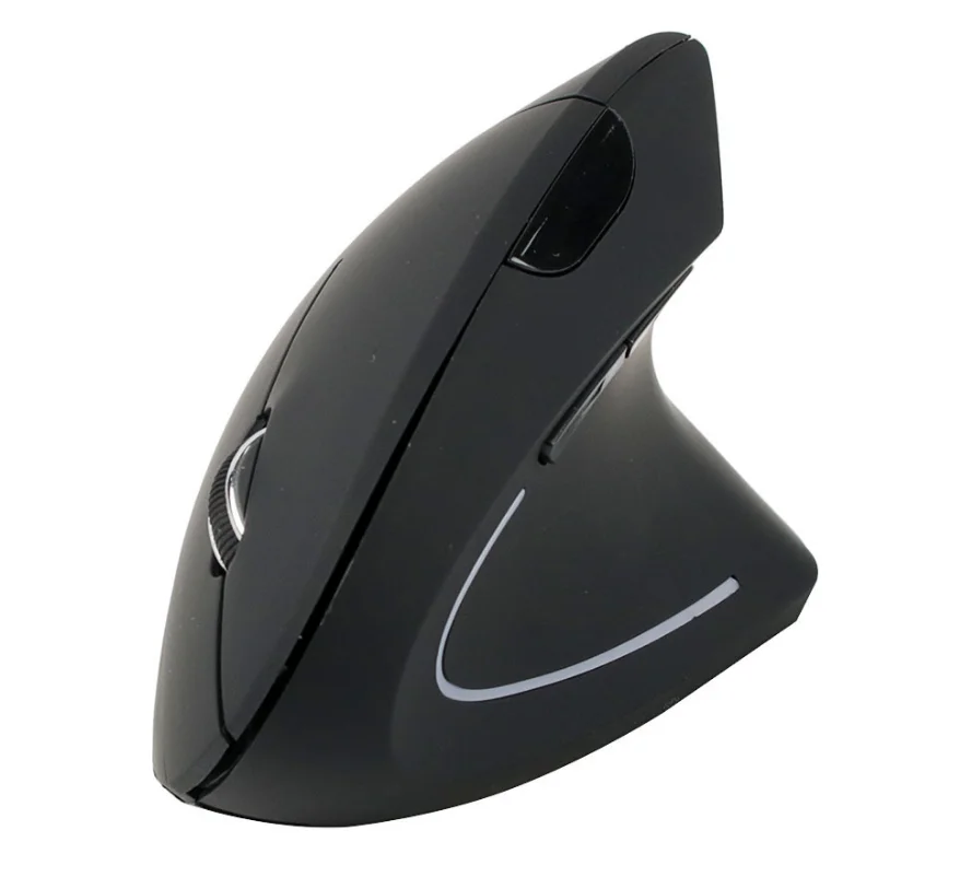 

Wireless Vertical Ergonomic Optical Mouse, 800,1000,1200, 1600 DPI, 6 Buttons for Laptop, Desktop, PC, Black mouse