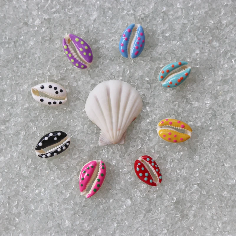 

8 colors Natural Cowrie Shells Beads For DIY Jewelry Accessories