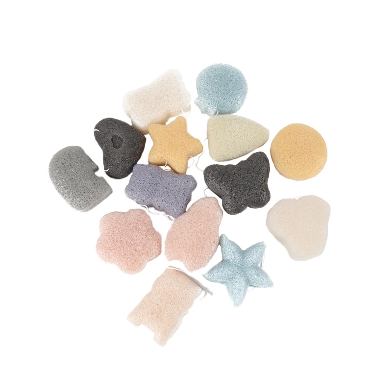 

New Arrivals Body Cleaning Products Customized Organic Super Soft Konjac Sponge Bath Scrubber Tool for Bath, Multiple colors for customization