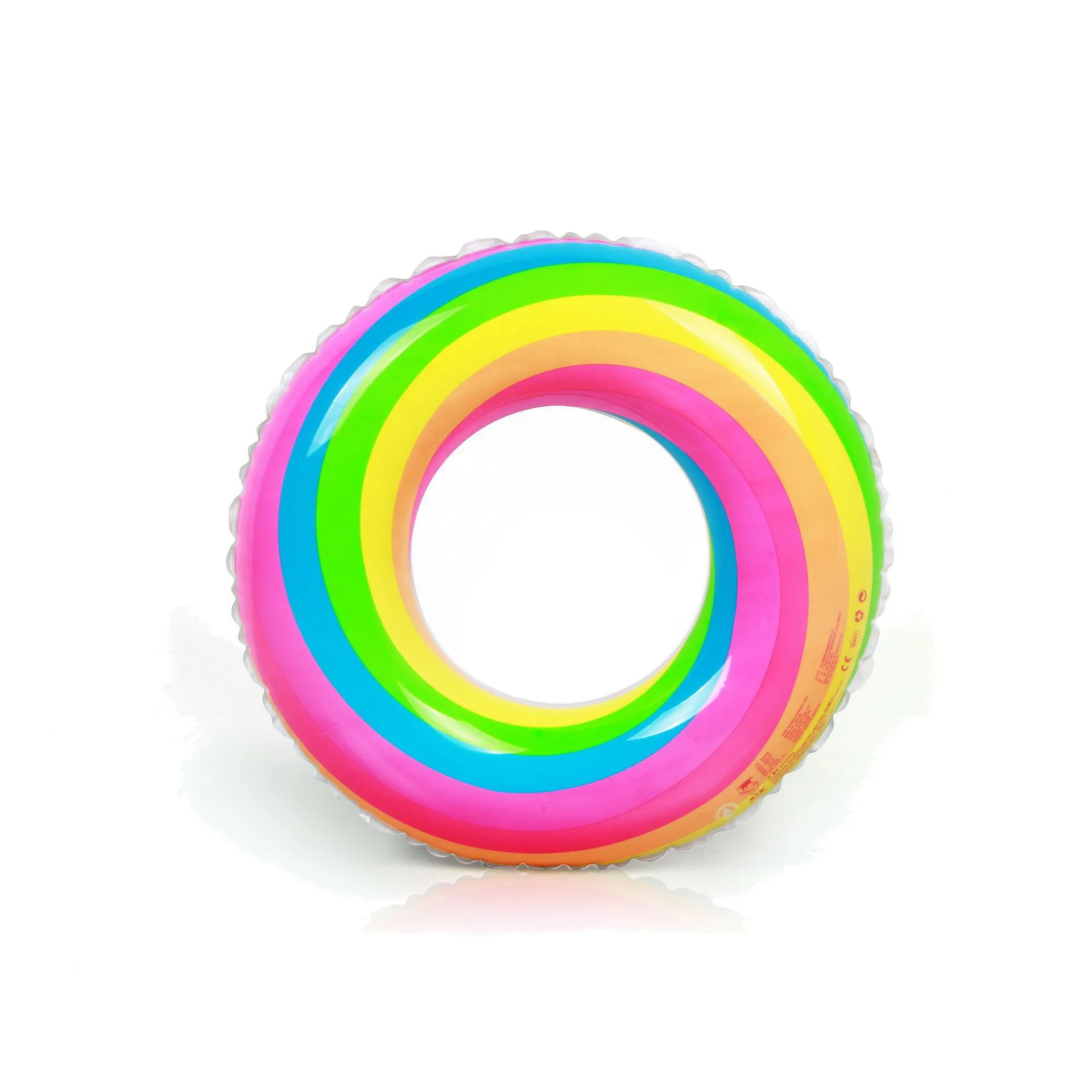

Kids Swimming Rings Inflatable PVC Rainbow Swim Ring Underarm circle