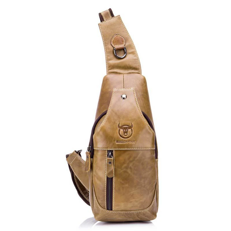 

Men's Casual Sports Outdoor Business Crossbody Bag Chest Bag Genuine Leather