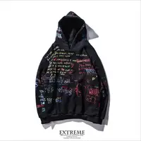 

Men's Hip Hop Street Loose Casual Clothes Graffiti Letter Printed Pullover Men Hoodies Sweatshirts