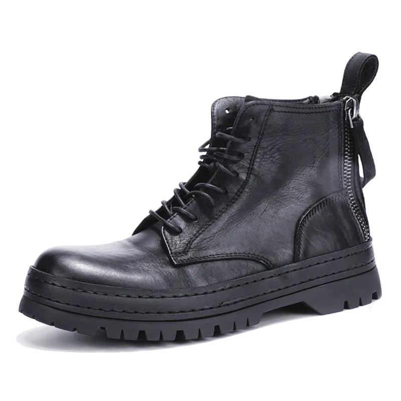 

Black Classic Modern Short Boots Business Wholesale Luxury Shoes Men Leather