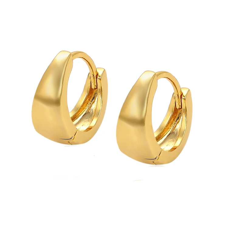 

94275 xuping earring for baby 24k fancy gold plated huggie earrings jewelry, 24k gold color