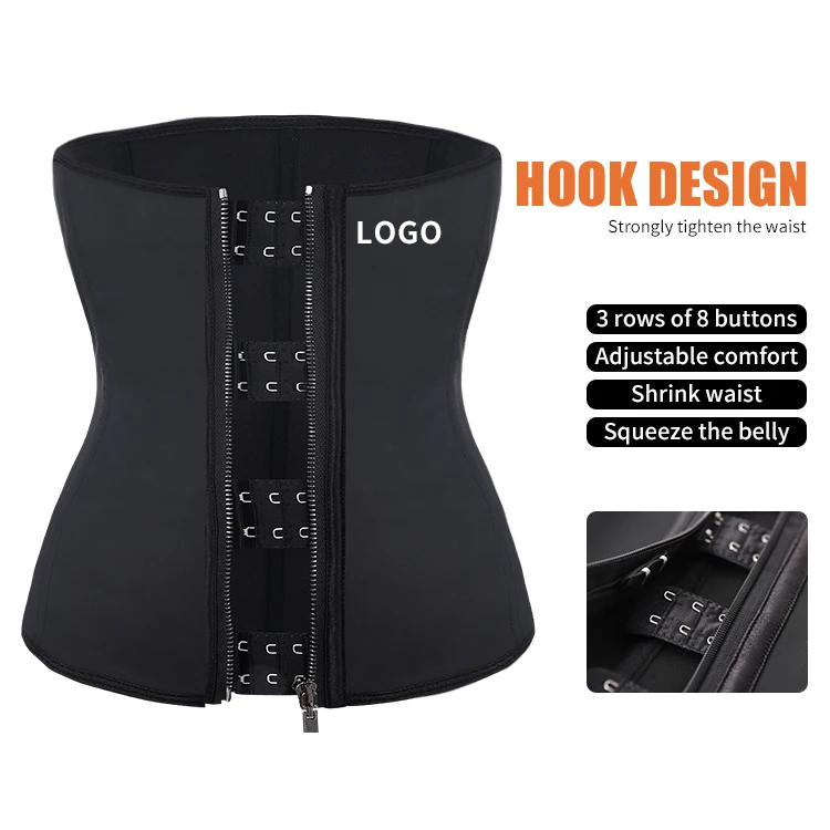 

Newest Women Shaper Corset Latex Slimming Body Shaper High Compression Tummy Control Waist Trainer With Zipper