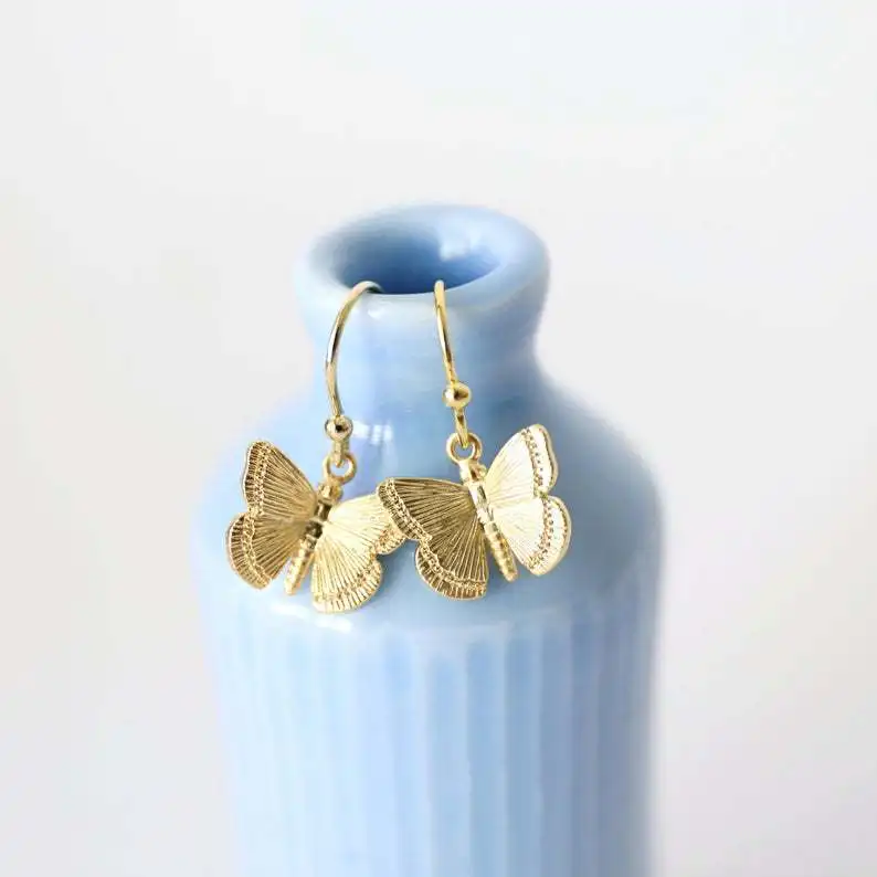 

XuQian Simple Unique Butterfly Women Earrings, Picture