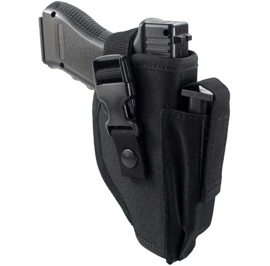 

Premium BSCI factory universal waistband gun pistol quick release Tactical Belt Holster with Mag Pouch
