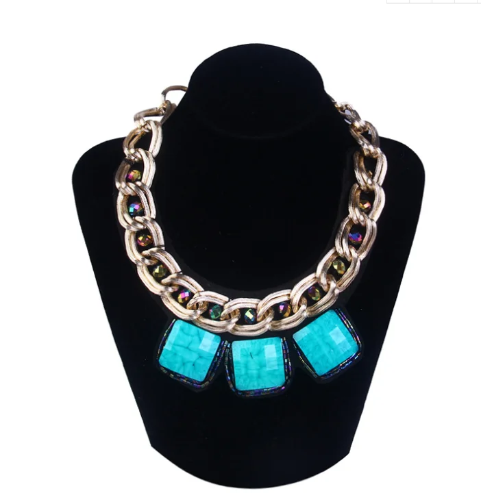 Wholesale Chunky Gold Chainturquoise Chunky Statement Necklace Buy