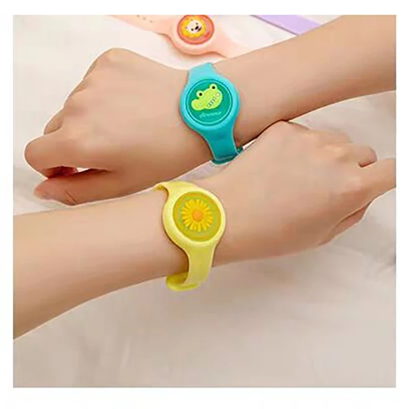 shiny anti mosquito band Reusable Cartoon Baby citronella Silicone Mosquito Repellent Bracelets Watch