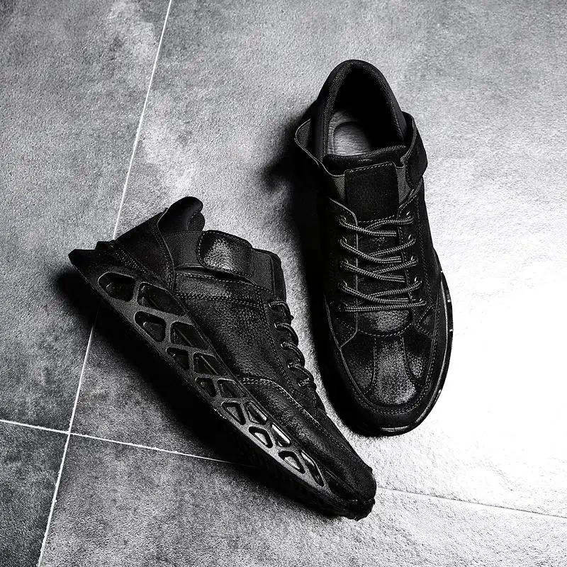 

2019 thickened abrasive hollow bottom casual sport shoes men