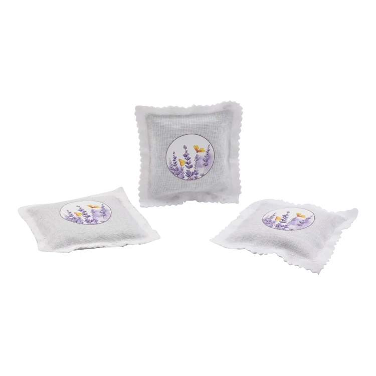 
Wholesale Natural Cotton Fashion small scented pillow Custom size white cotton square dry lavender buds scented sachets 