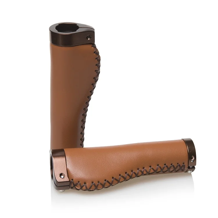 

Custom size available stitched leather handle grips leather bicycle grips from MONTANA bike
