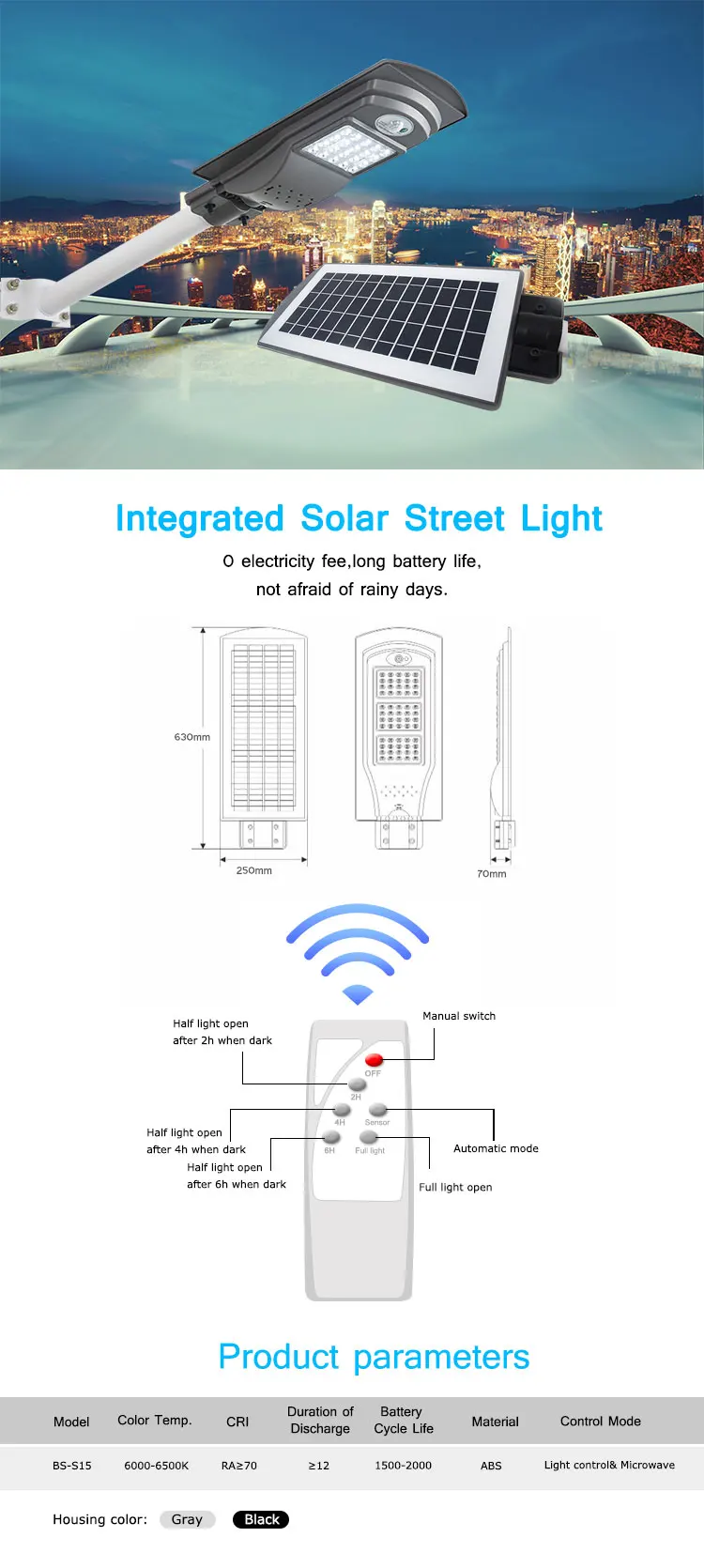 Wholesale Integrated Outdoor Lighting 20W 40W 60 Watt All in One Led Solar Street Light