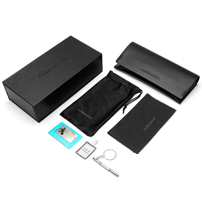 

Wholesale high quality optical eyeglasses hard case PU leather spectacle case packing sunglasses case box set, Black