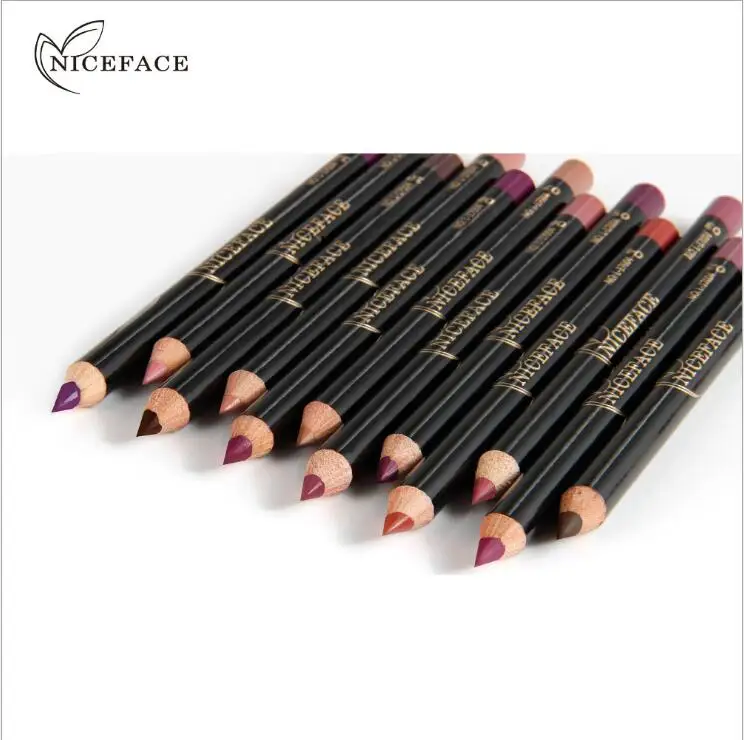 

Niceface Lip Liner Pencils Makeup Long Lasting Pigments Waterproof Matte 12 Colors Lip Liner lipstick pen Makeup tool