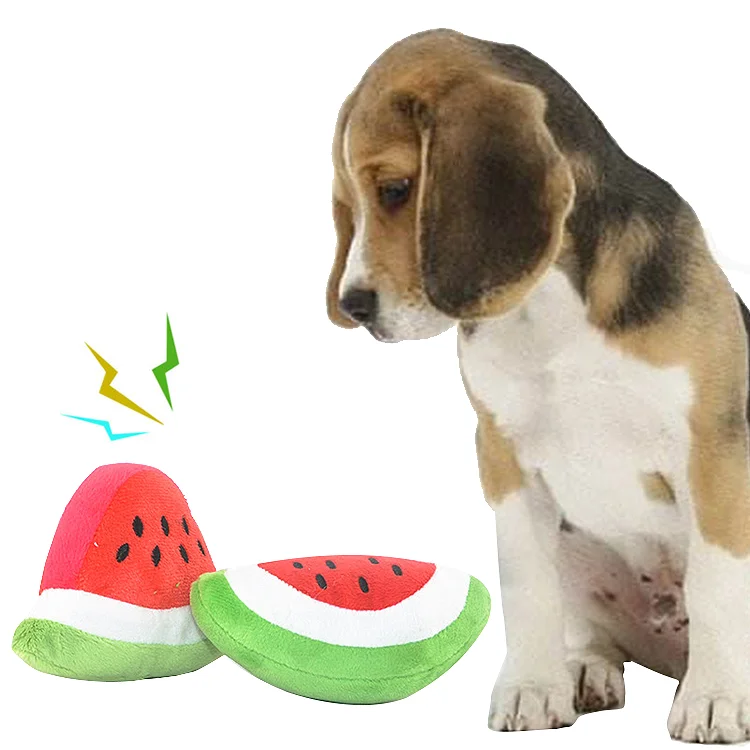 

Vegetable Fruit Cartoon Animal Pet Supplies Tooth Chewing Soft Voice Dog Plush Toys