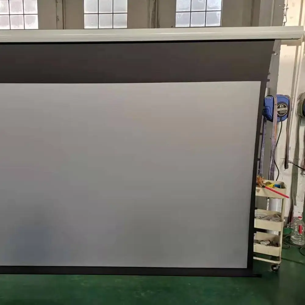 

cheap 100 inch 16 9 electric black diamond tab tensioned projection screen for sale