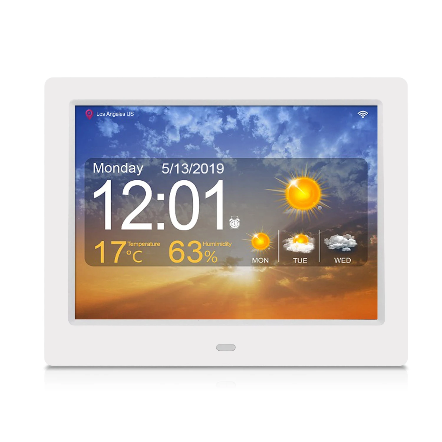 

Newest desktop and wall mount 8inch WIFI weather station for digital calendar photo video display