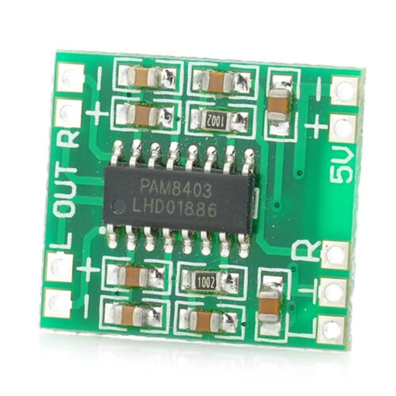 

Okystar OEM/ODM 2 *3W 2.5 to 5V PAM8403 Stereo Class D Audio Power Amplifier Board Module, Green