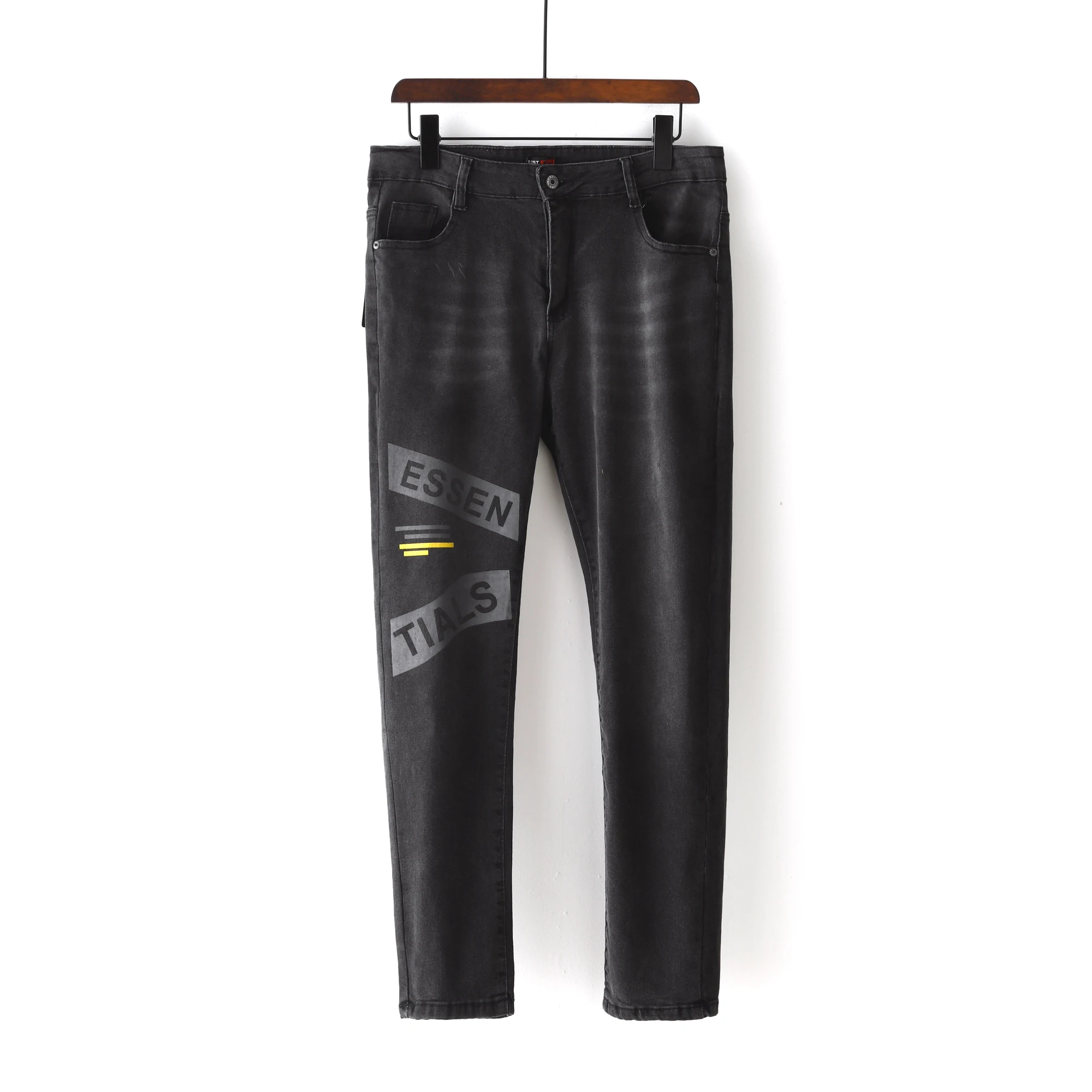 

drop shipping delivery one piece for delivery men's jeans printed cotton jeans