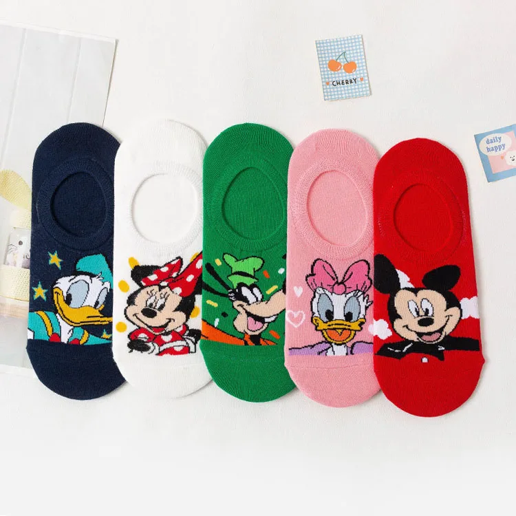 

BSCI Factory Top Quality Cotton No show Funny Socks Women Custom Cute Invisible Cartoon Mickey Socks Color Low Rise Sock, Custom color