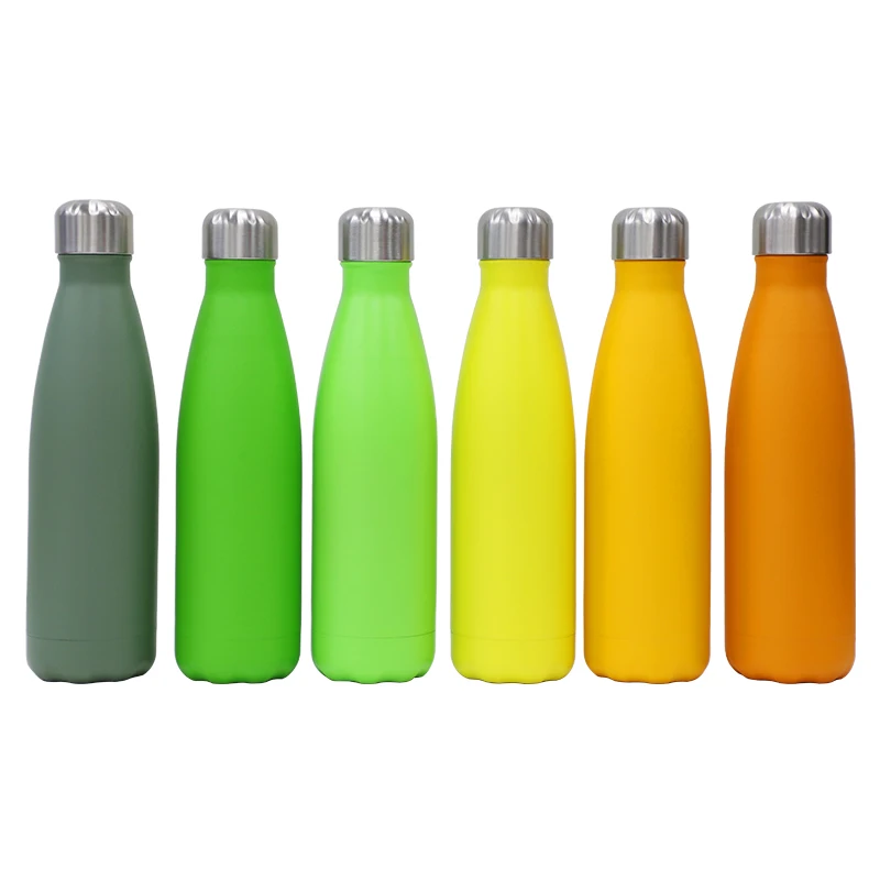 
cheap flask cola shaped water bottle insulated stainless steel vacuum cup 