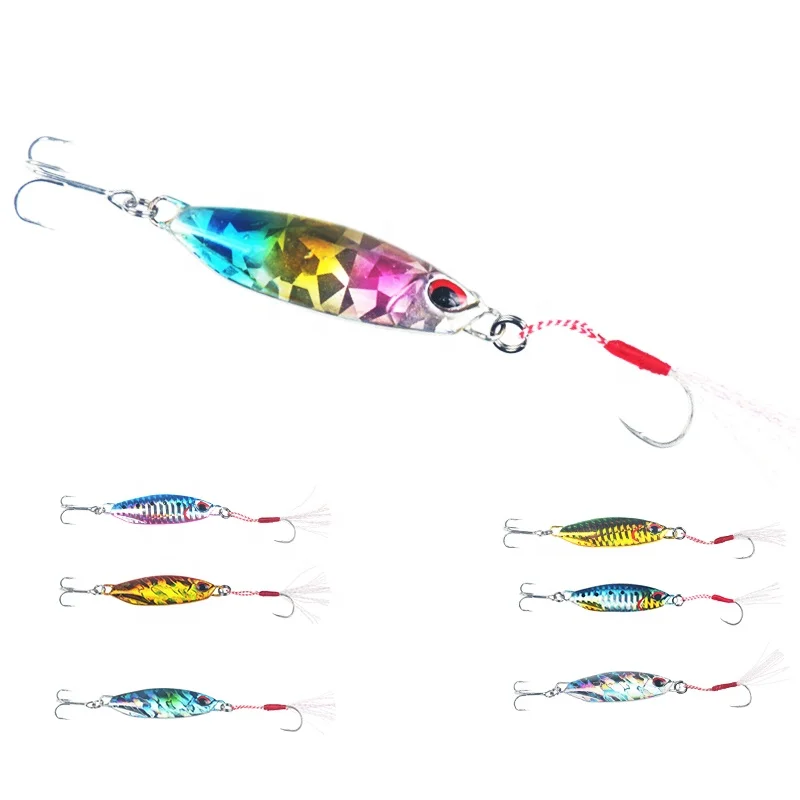 

Fishing Bait 5cm Casting Lure Deep Sea Jig Fishing Tackle Lead Fishing Lure jig 30g With Hooks, 7colors