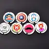 Custom logo round shape zinc alloy metal fold bag hanger purse hook