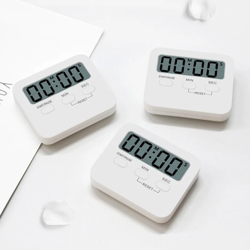 

Short ringing time count down safe with mini timer includes clock, White