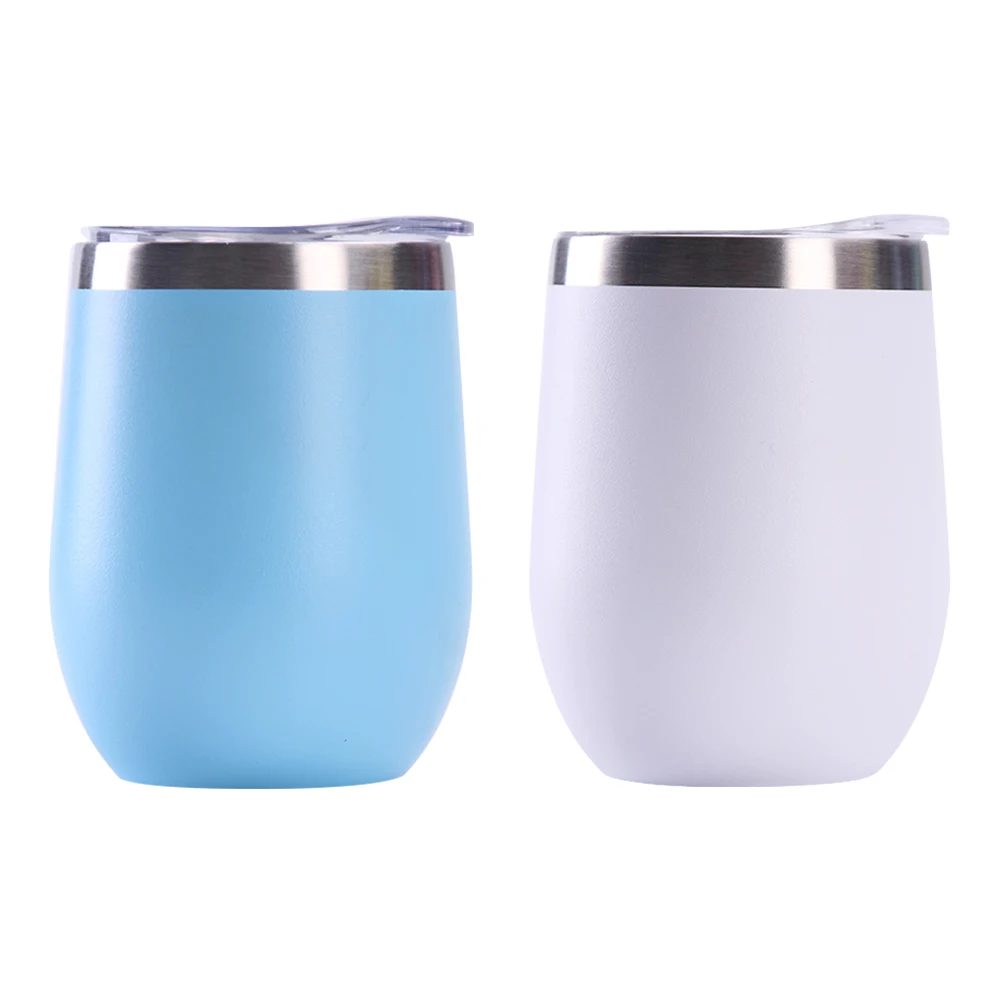 

12oz Vaso De Acero Inoxidable Factory Wholesale Wine Tumbler with Clear Lids Long Time Keep Cold Beer Tumblers, Custom color