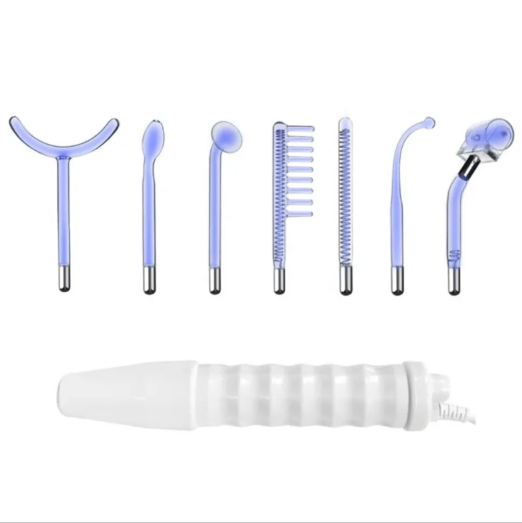 

2021 hot selling High frequency electrotherapy equipment portable beauty equipment face hair treatment wand, Red/purple/blue