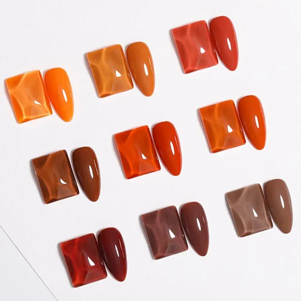 

Plant based orange pumpkin color series gel nail polish uv gel