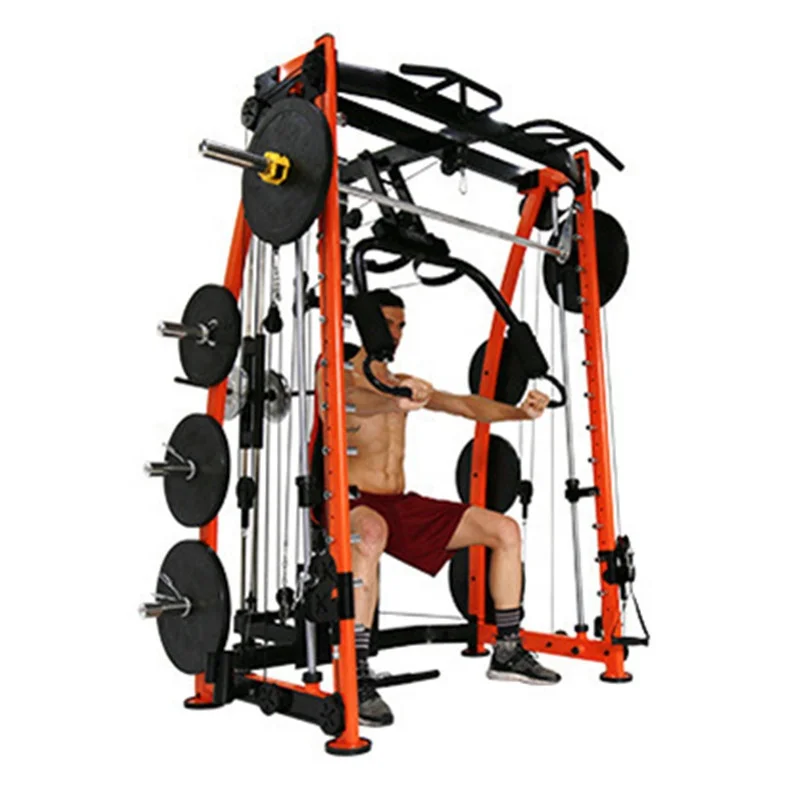 

fitness equipment Functional Trainer Smith Machine Squat Rack Multi functional gym machine, Customized