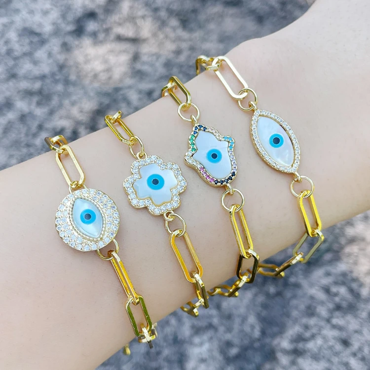 

MSYO New Demon Eye Bracelet Fashion Zircon palm Bracelets For Women Fashion cold wind Bracelet