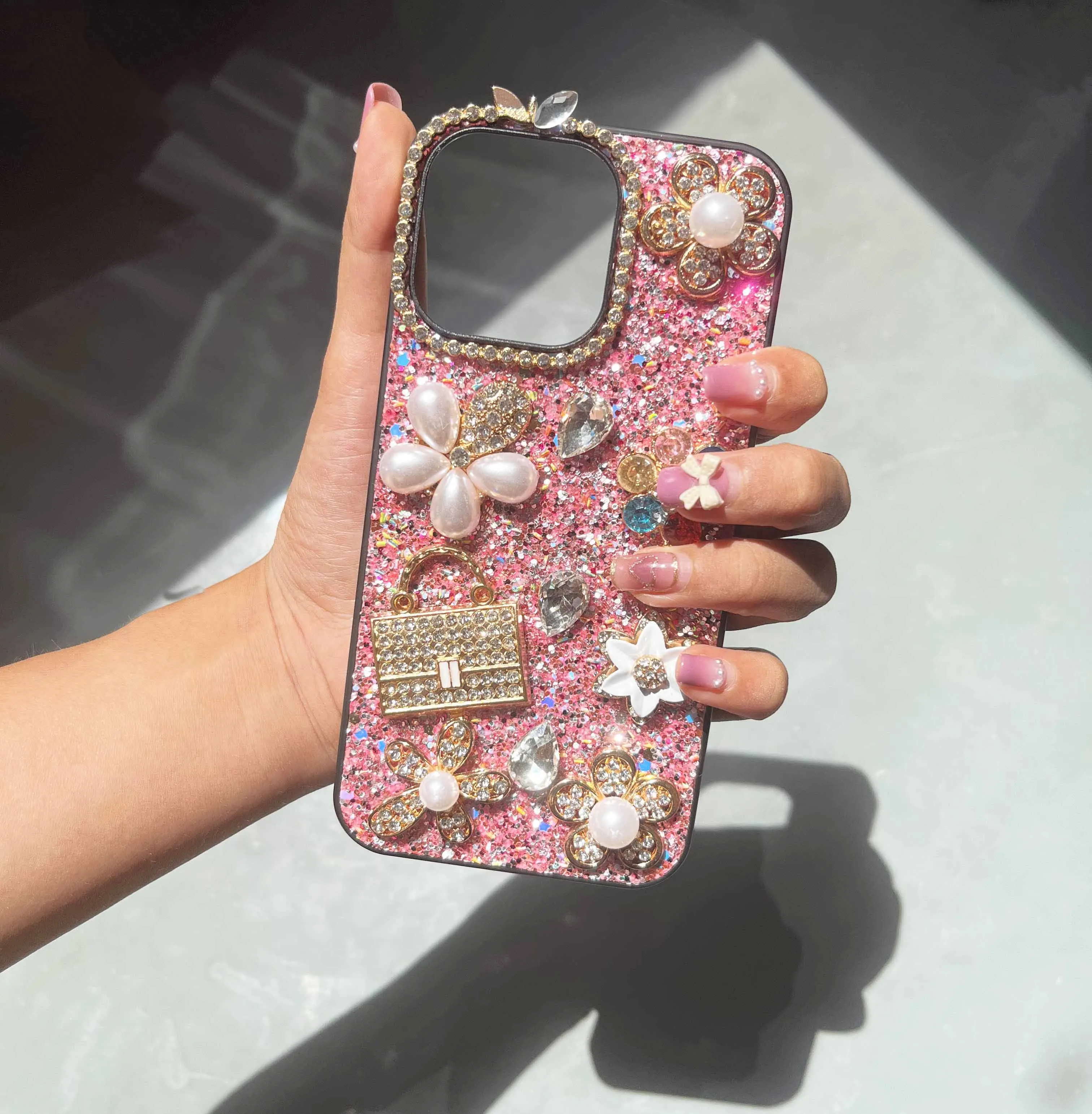 

Customization Fashion Newest Fashion Bling Back Cover women girl Glitter diamond phone case for Iphone 13 pro max