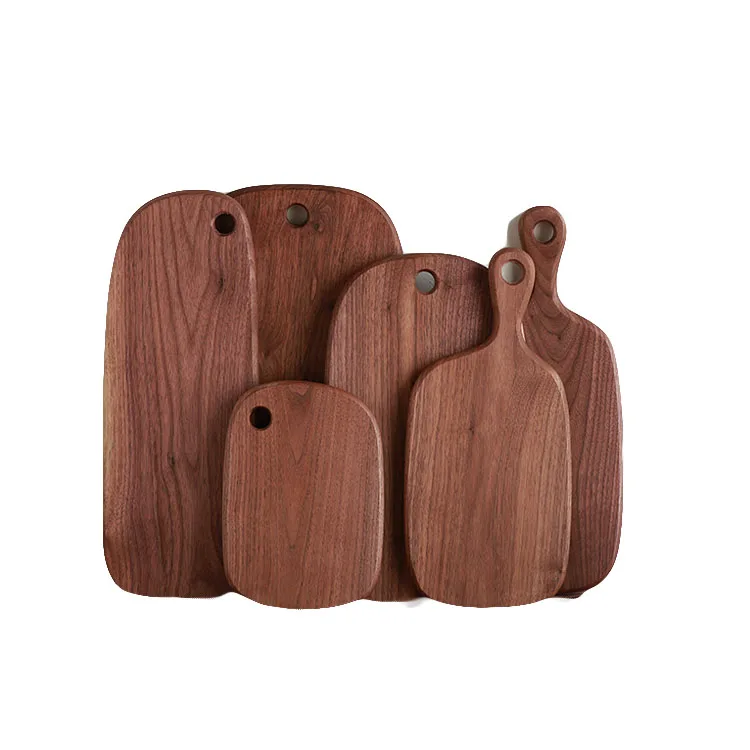 

Wholesale Houseware Custom Logo Food Vegetable Kitchen Black Walnut Wood Cutting Board, Natural wood color