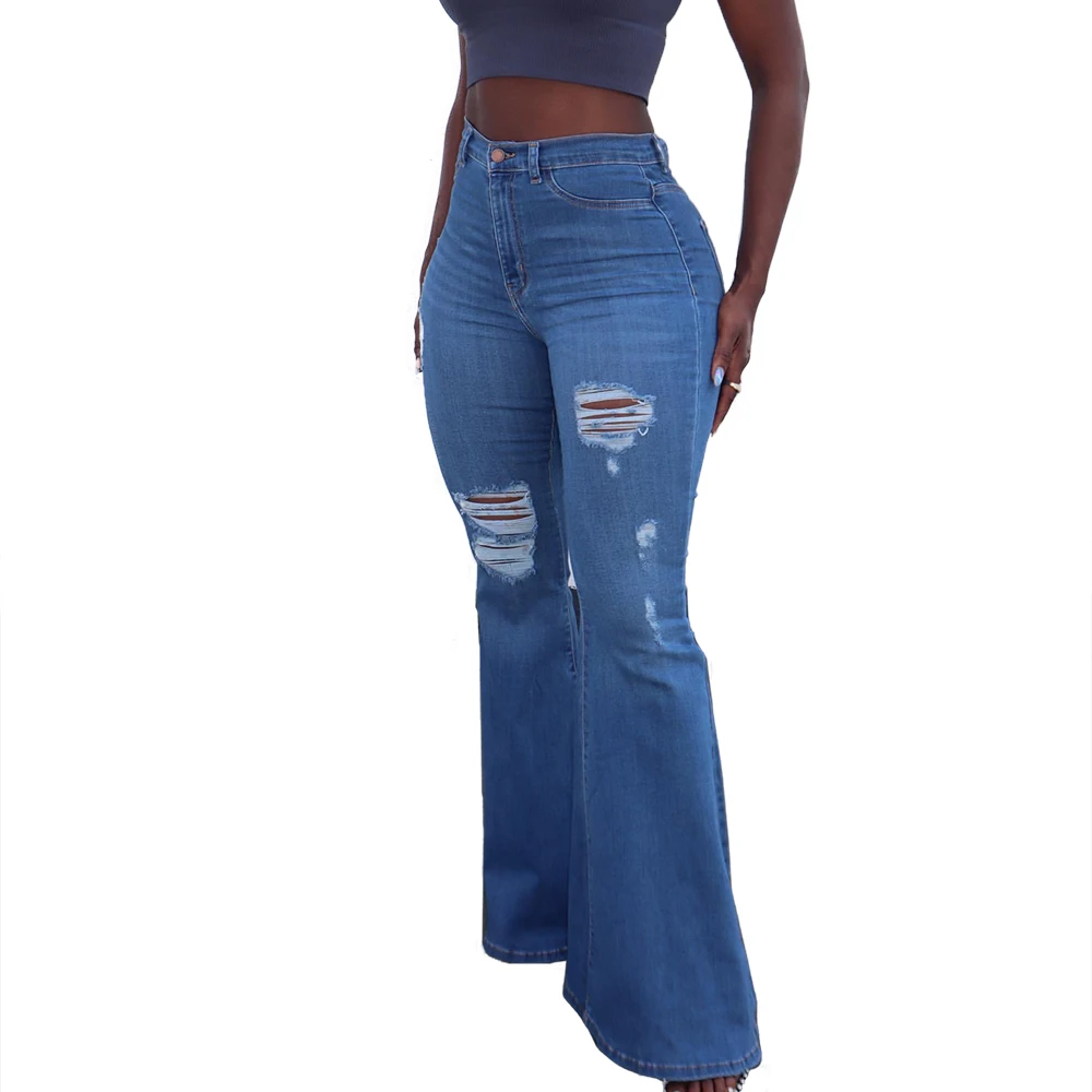 

Fashion skinny high waist pantalones denim jeans women