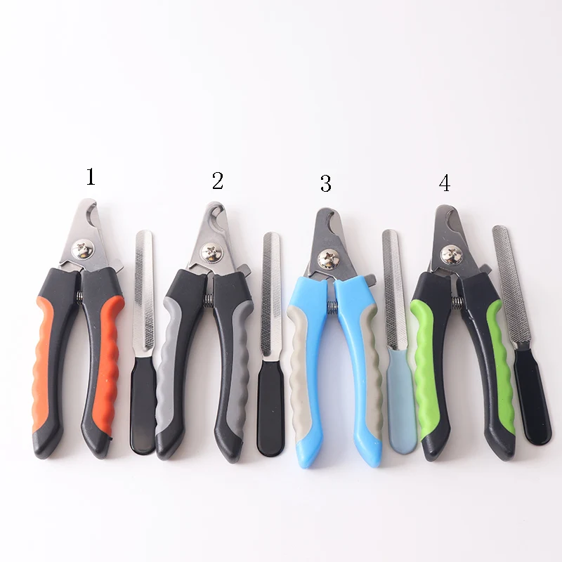 

Hot Sale 2pcs Stainless Steel Dog Cat Pet Nail Clippers Cutter Nail File Set, Customer's requirements