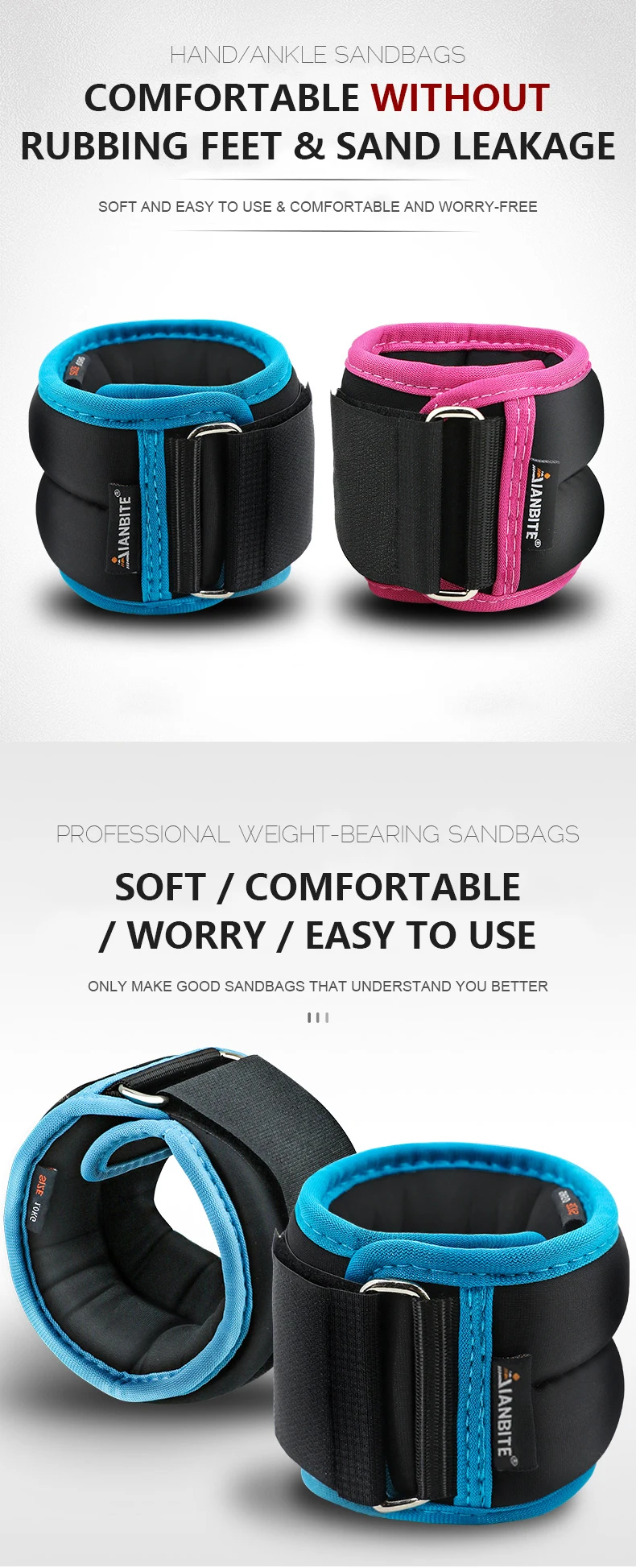 Wrist Ankle Weight Neoprene Adjustable Training Gym Running Fitness