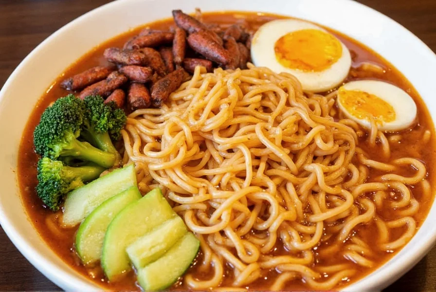 Custom Ramen Bowl with Vegetables and Toppings