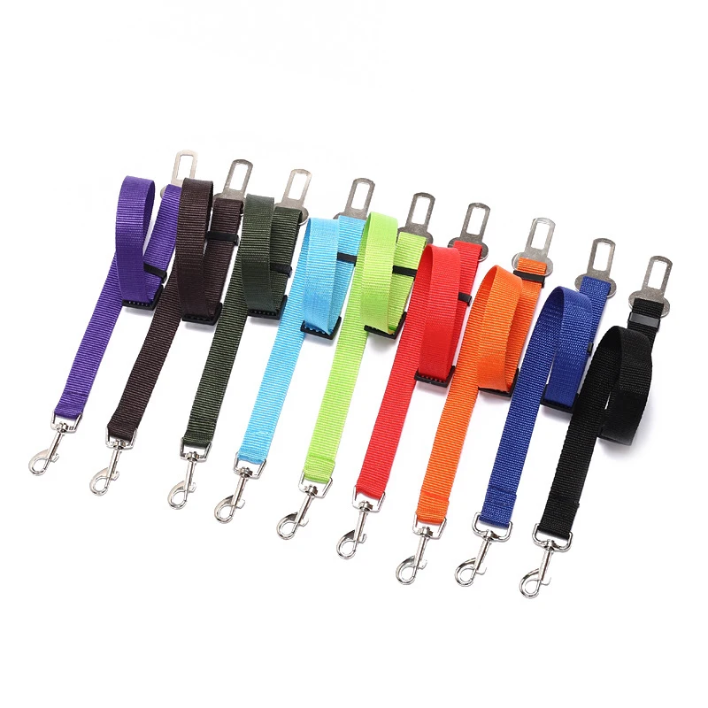 

Wholesale Durable Nylon Material Pet Safety Dog Car Seat Belt, Red/blue/black/brown/purple/sky blue/green/orange