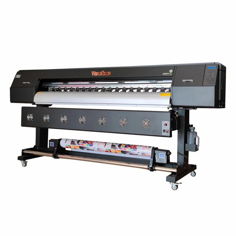 

WorldColor 2023 new eco-solvent printer double head banner vinyl advertising inkjet printer machine